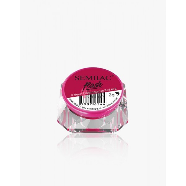 Pigment Semilac pentru gel Semiflash Neon Intense Red 678